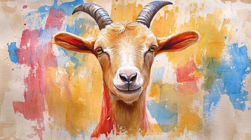 Artistic Goat Painting