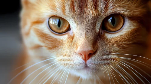 Feline Portrait with Amber Eyes
