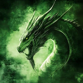 Green Dragon Portrait