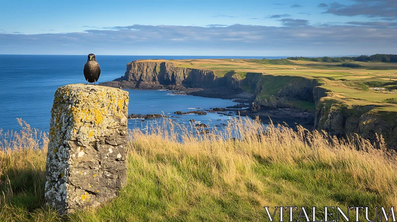 Coastal Bird Perch AI Image