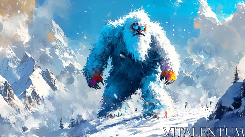 AI ART Abominable Snowman in the Peaks