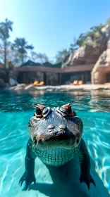 Alligator by the Poolside