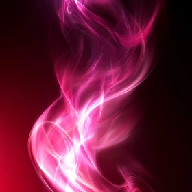 Fluid Pink and White Light Trails Against Dark Background