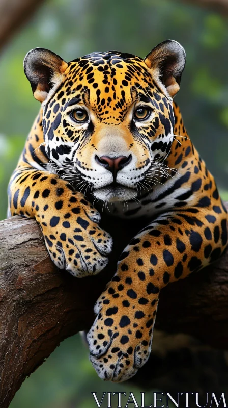 Jungle's Regal Jaguar AI Image