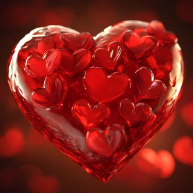 Heart-Shaped Glass Full of Love