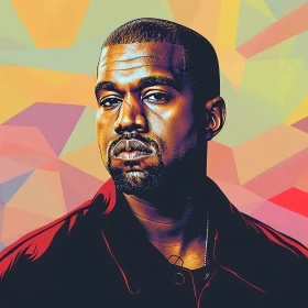 Vivid Pop Art of Kanye West