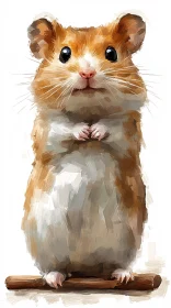 Charming Hamster Illustration