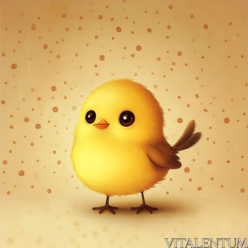 AI ART Charming Bird Character Graphic