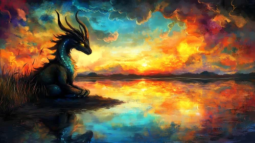 Lake Sunset Dragon