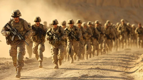 Army Soldiers in Desert