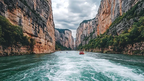 Majestic River Journey through Towering Cliffs