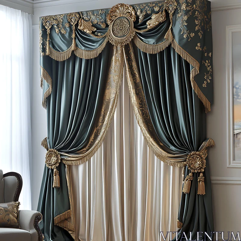 Opulent and Intricate Drapery Design AI Image