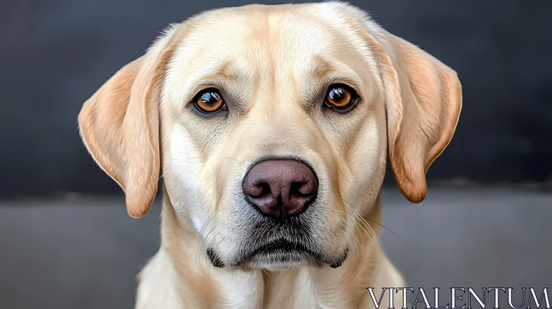 Labrador Dog Close-Up Image AI Image