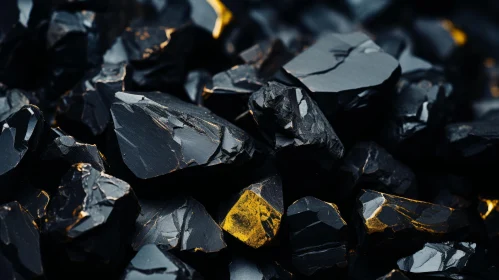 Bold and Vibrant Black Gold Mineral Background
