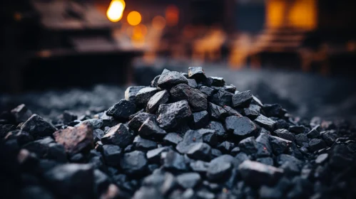 Coal Pile in Industrial Light: A Study of Contrast and Authenticity