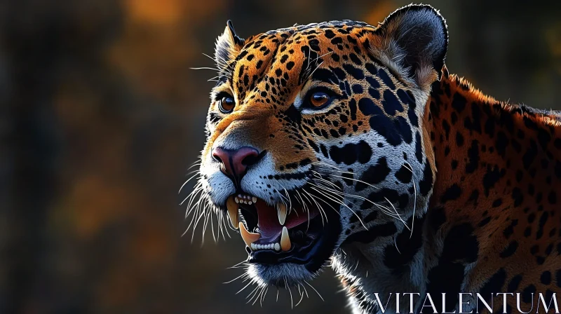 Fierce Jaguar Close-Up AI Image