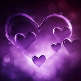 Ethereal Purple Heart Bokeh