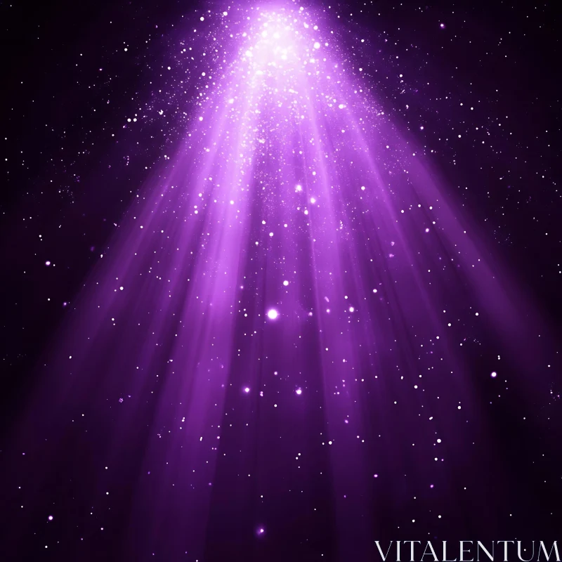 AI ART Radiant Purple Lightfall