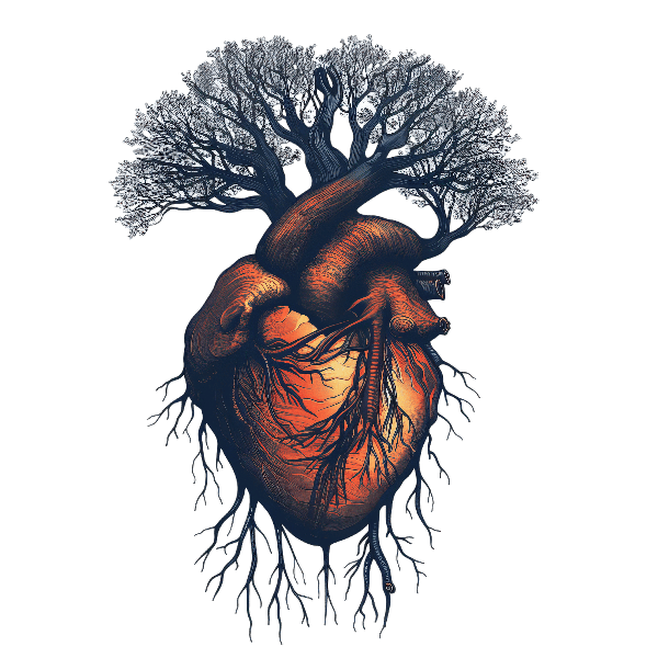 Heart and Tree Artistic Fusion POD Design