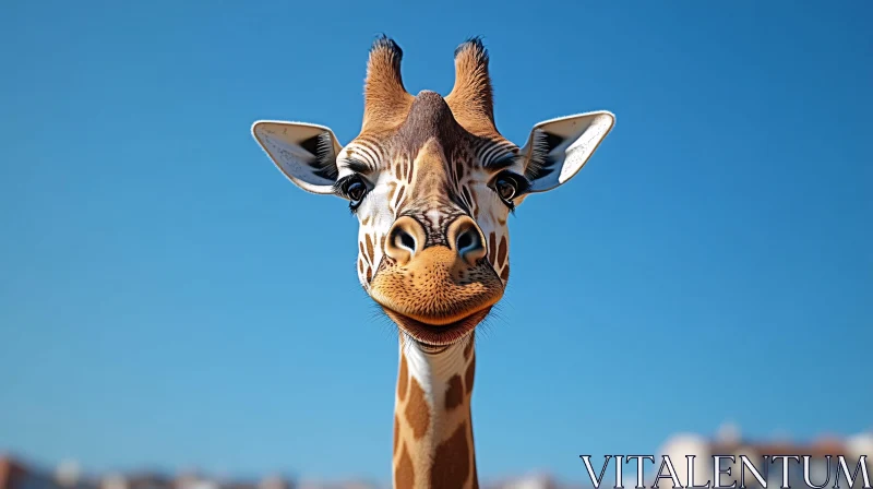 Curious Giraffe with Spots AI Image