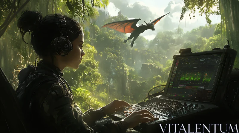 AI ART Fantasy Soundscape with Dragon