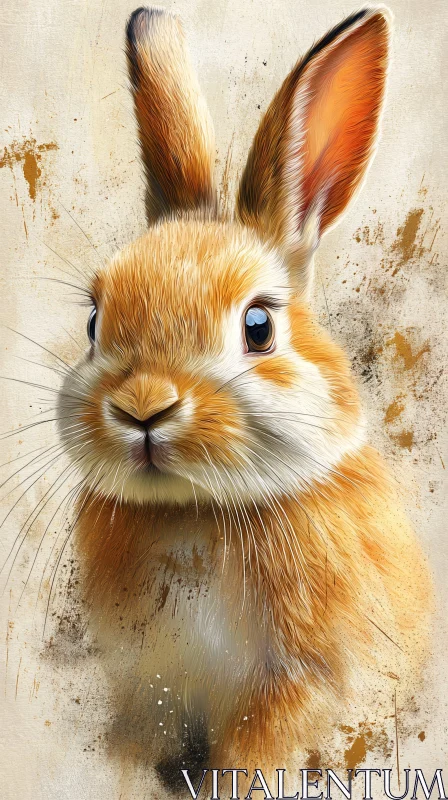 Cute Rabbit Artwork AI Image