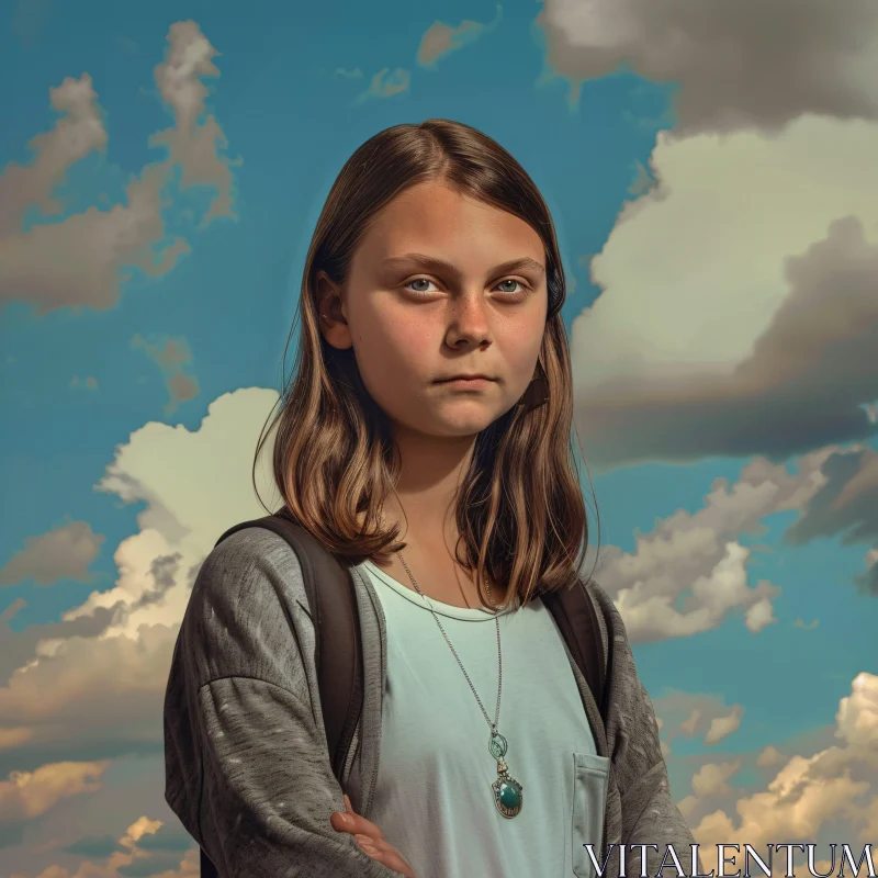 AI ART Environmental Activist Greta Thunberg