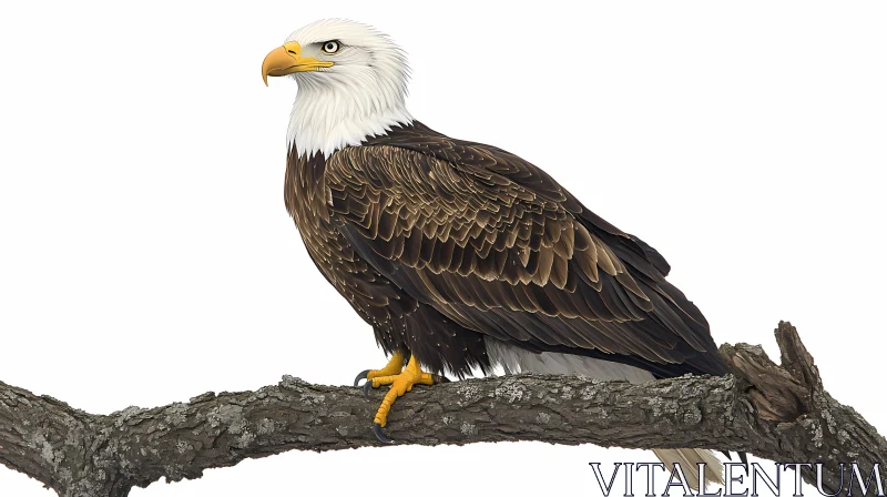 Regal Bald Eagle with Intense Gaze AI Image