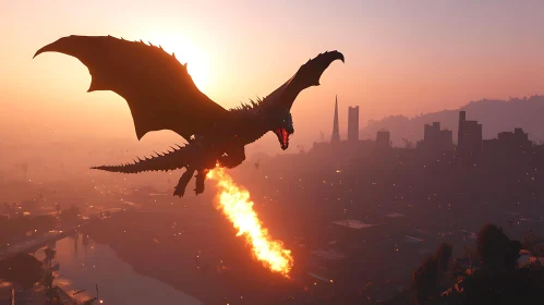 Sunset Dragon's Aerial Display