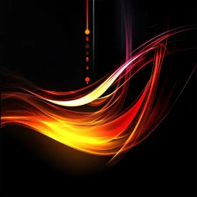 Dynamic Abstract Art with Red and Yellow Swirls