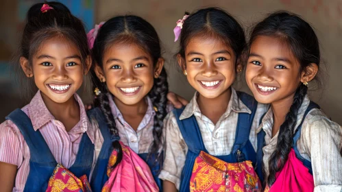 Radiant Smiles of Young Friends