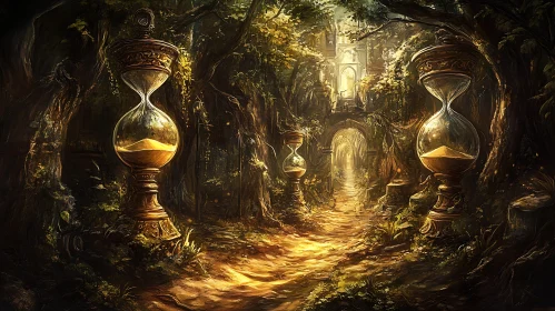 Forest Path with Hourglasses