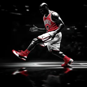 Athlete Mid-Jump