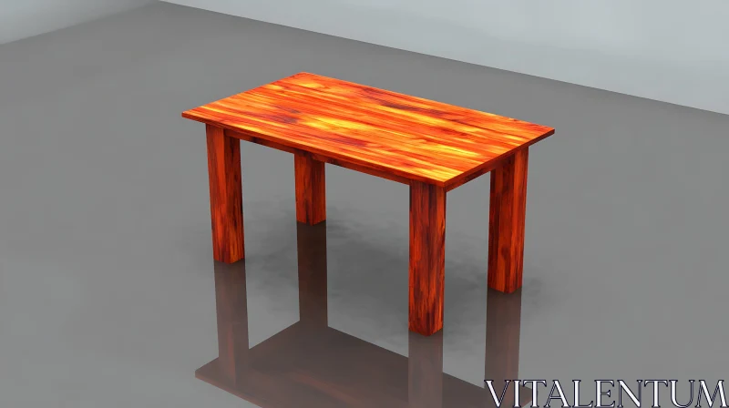 AI ART Classic Wood Table Furniture Piece