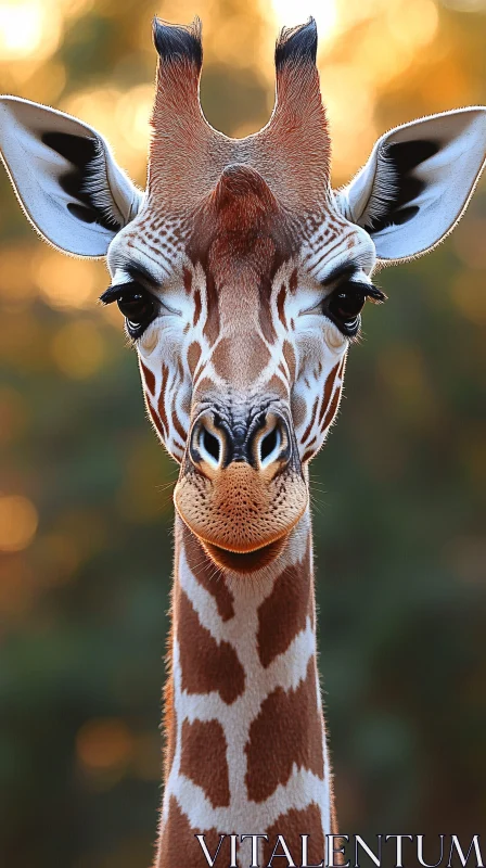 Close-Up Giraffe Image AI Image