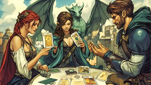 Fantasy Tarot Card Reading with Dragon