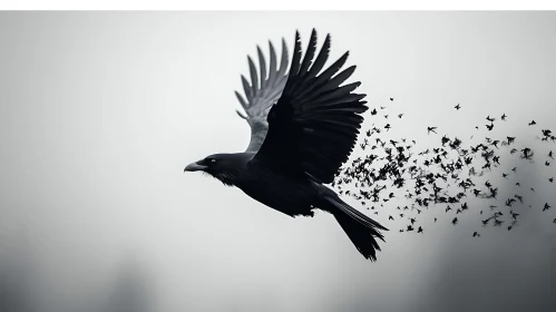 Ephemeral Raven: Dissolving into a Flock