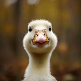 Close-Up of a Cute Baby Duck