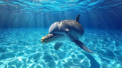 Graceful Dolphin Underwater