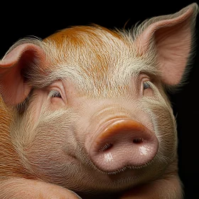 Pig Close-Up with Realistic Textures