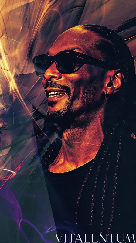 AI ART Colorful Abstract Snoop Dogg Portrait