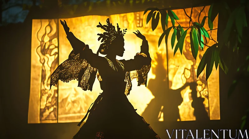 AI ART Shadow Dancer: Silhouette in Costume