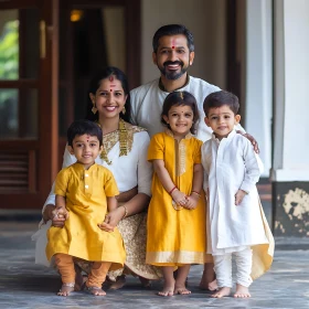 Family Portrait in Traditional Dress