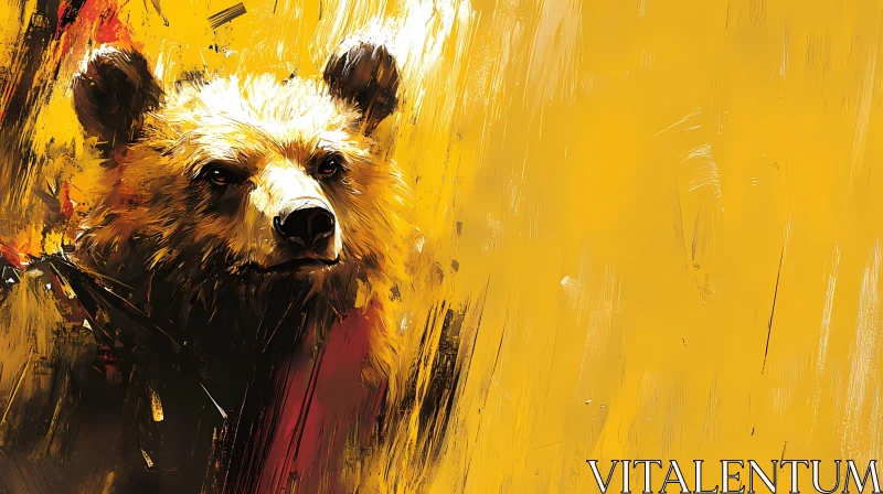 AI ART Expressionistic Bear Painting