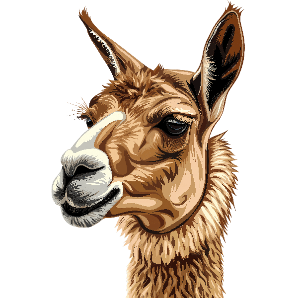 POD Design Elegant Llama Illustration for T-Shirt Design