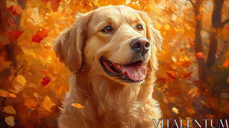 AI ART Autumn Dog Portrait