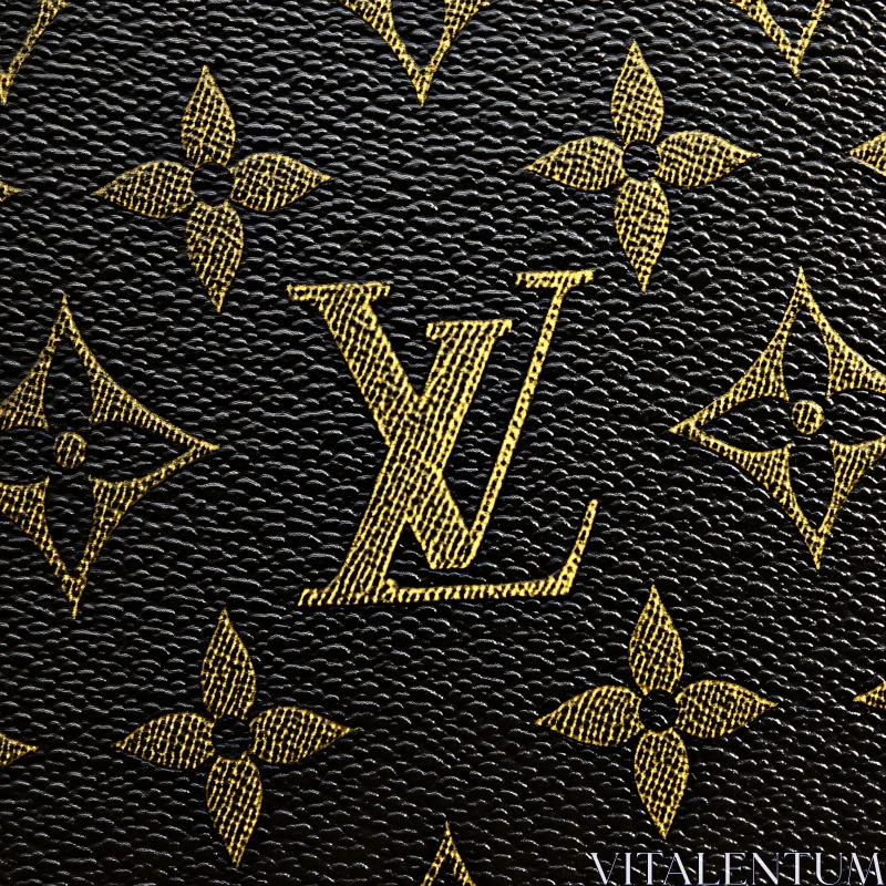 Gold Logo on Textured Leather AI Image