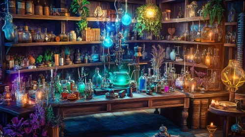 Mystical Alchemist's Workspace