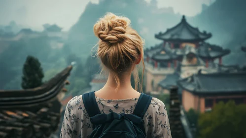 Blonde Woman in Asia