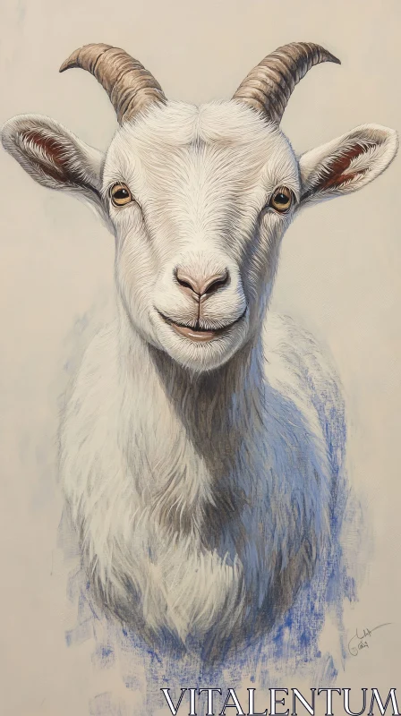 AI ART Goat Portrait Art